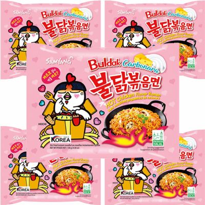 Buldak Carbonara Hot Chicken Flavor Ramen nuudeli 130g x 5-pack