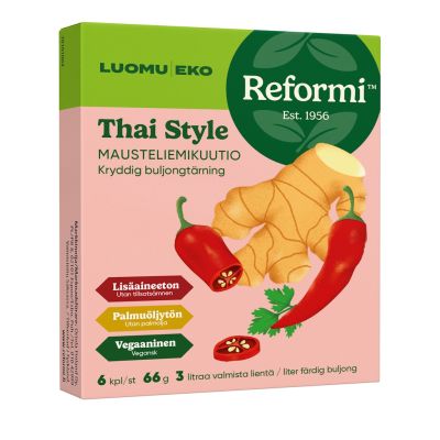 Reformi Luomu mausteliemikuutio thai style 66g 6kpl