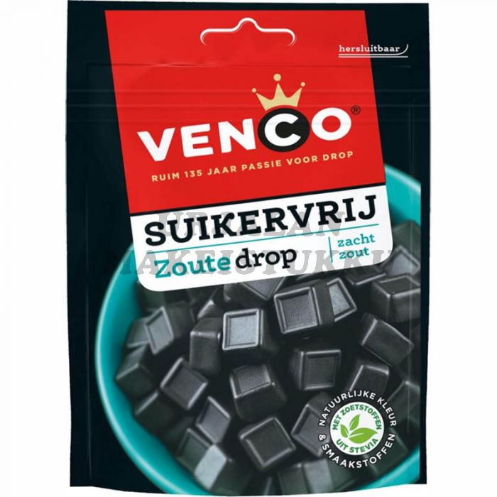 Venco Suikervrij sokeriton salmiakkineliö 100g (PUSSI)