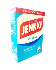 Jenkki Original Peppermint ksylitolipurukumi Travel Pack 100g x 3-pack