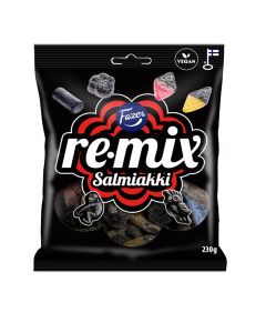 Fazer Remix Salmiakki karkkipussi 230g