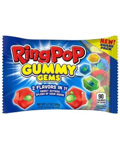Topps Ring Pop Gummy Gems Count Goods 105g