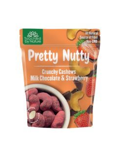 Pretty Nutty Crunchy Cashew Milk Chocolate & Strawberry Cashew pähkinät 100g