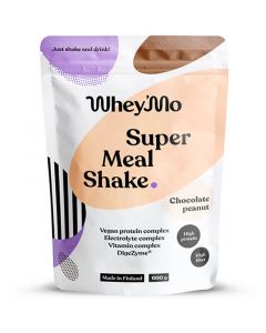WheyMo Super Meal Shake Chocolate Peanut ateriankorvikejauhe 600g