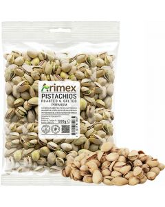 Arimex Suolattuja ja paahdettuja Pistaasipähkinöitä 500g