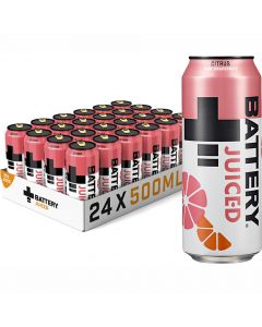 Battery Juiced Citrus Pink Grapefruit energiajuoma 500ml x 24-pack