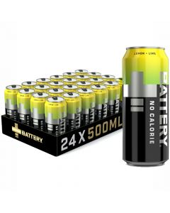 Battery Lemon + Lime No Calorie energiajuoma 500ml x 24-pack