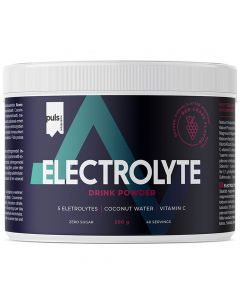 Puls Electrolyte Drink Powder Red Grape C-vitaminoitu elektrolyyttijuomajauhe 200g
