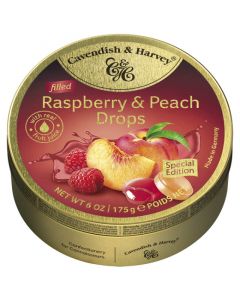 Cavendish & Harvey Raspberry & Peach Drops peltirasia 175g