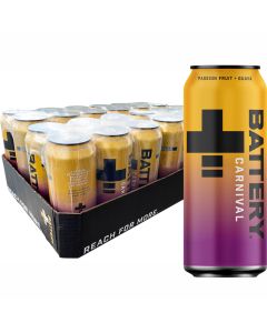 Battery Carnival Passion Fruit + Guava energiajuoma 500ml x 24-pack