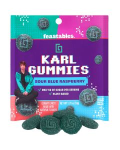 MrBeast Feastables Karl Gummies Sour Blue Raspberry 50g