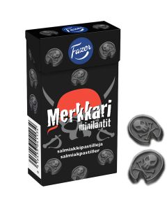 Fazer Merkkari Minilantit salmiakkipastilleja 38g