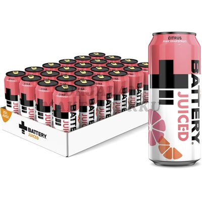 Battery Juiced Citrus Pink Grapefruit energiajuoma 330ml x 24-pack