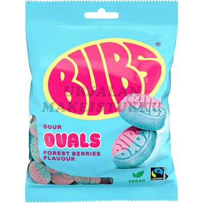 Bubs Goody Sour Vadelma Mustikka Ovaalit 90g