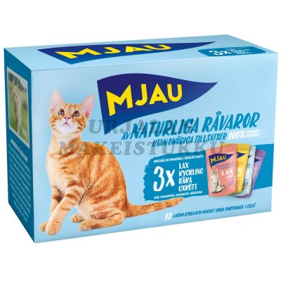 Mjau Lajitelma Liha&Kala hyytelössä 12 x 85g