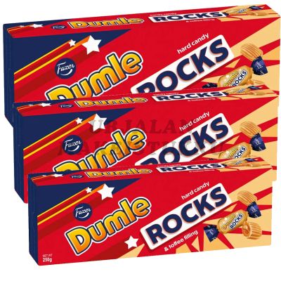 Fazer Dumle Rocks toffeekaramelli 250g x 3kpl