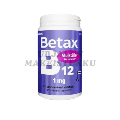 Betax B12 1mg - B12-vitamiini 220 imeskelytablettia