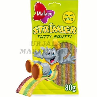 Malaco Strimler Tutti Frutti kirpeät remmit 80g