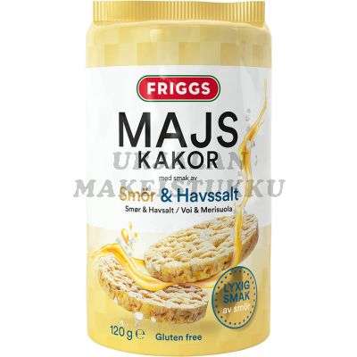 Friggs Gluteeniton Maissikakku Voi & Merisuola 120g