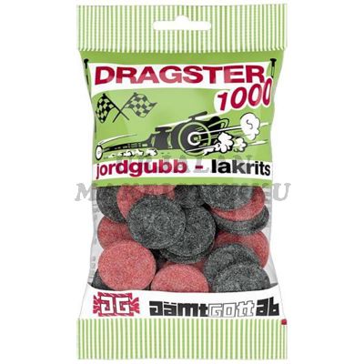 Dragster 1000 Mansikkalakritsirenkaat 65g