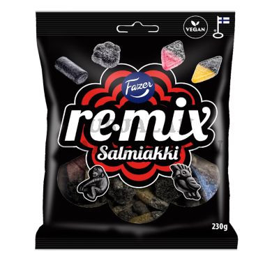 Fazer Remix Salmiakki karkkipussi 230g