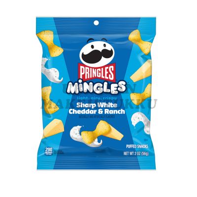 Pringles Mingles Sharp White Cheddar & Ranch puffed snacks 57g