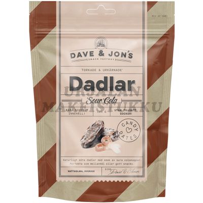 Dave & Jons Sour Cola karkkitaatelit 125g