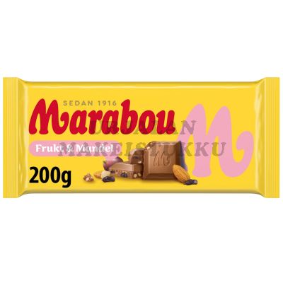 Marabou Frukt & Mandel suklaalevy 200g