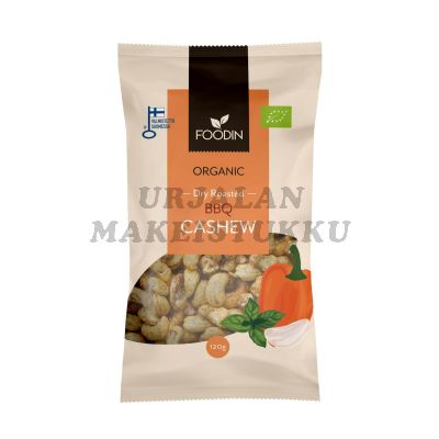 Foodin Luomu Paahdettu BBQ Cashew 120g