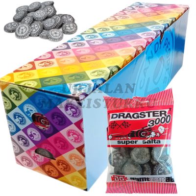 Dragster 3000 Salmiakkirenkaat 65g x 25kpl