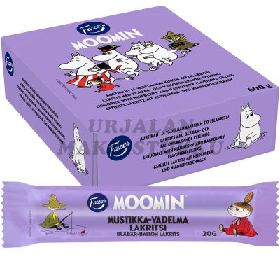 Fazer Moomin mustikka-vadelma lakritsipatukka 20g x 30kpl