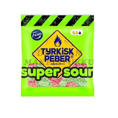 Fazer Tyrkisk Peber Super Sour makeispussi 80g