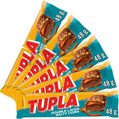 Cloetta Tupla Double Layer Salty Corn suklaapatukka 48g x 5kpl