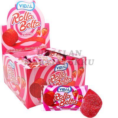 Vidal Rolla Belta Mansikka remmirulla 24kpl