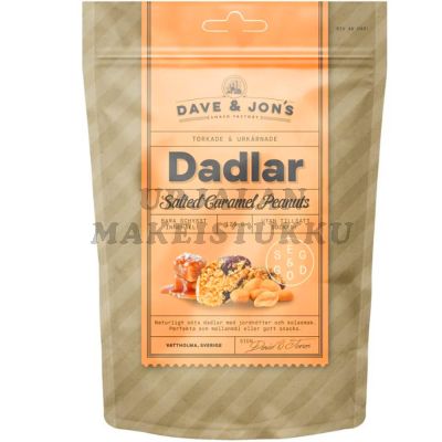 Dave & Jons Salted Caramel Peanuts karkkitaatelit 125g