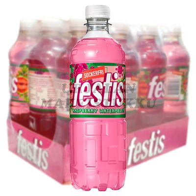 Festis Vadelma Vesimeloni Zero hedelmäjuoma 500ml x 12kpl