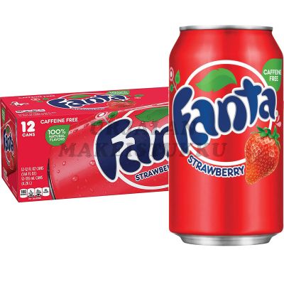 Fanta Strawberry USA virvoitusjuoma 355ml x 12-pack