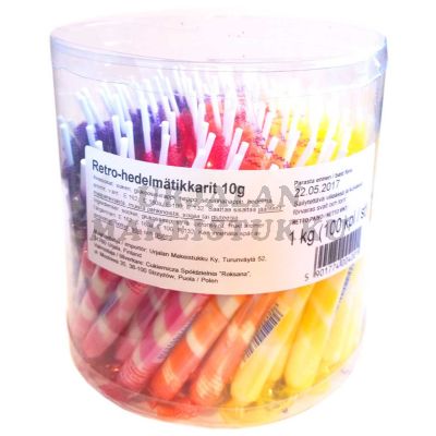 Retro hedelmätikkarit 60kpl