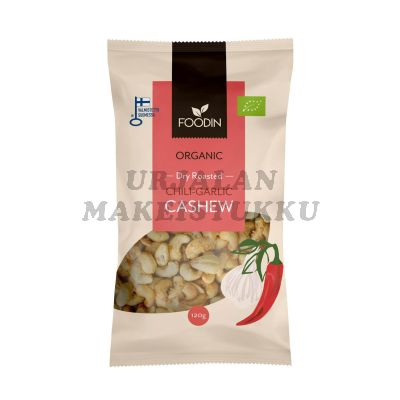 Foodin Luomu Paahdettu Chili-Garlic Cashew 120g