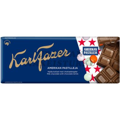 Karl Fazer Amerikan pastilleja suklaalevy 180g