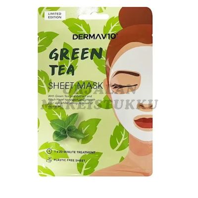 Derma V10 Sheet Mask Green Tea kasvonaamio 1kpl