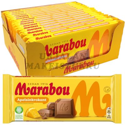Marabou Apelsin Krokant suklaalevy 200g x 15kpl