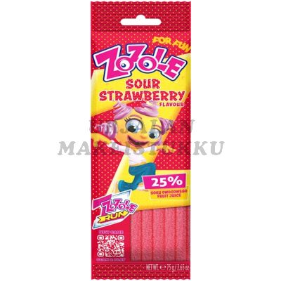 Zozole Sour Strawberry Sticks mansikkanauhat 75g