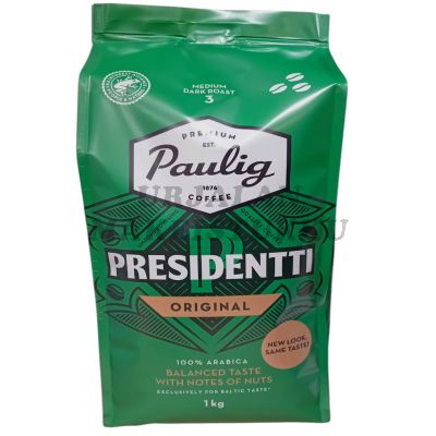 Paulig Presidentti Tumma Paahto kahvipapu 1kg