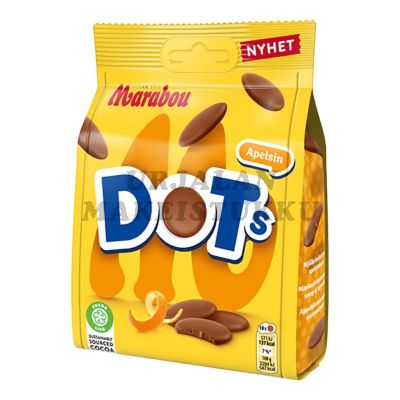 Marabou Dots Appelsiini suklaanappi 120g