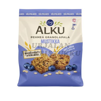 Fazer Alku pehmeä granolapala mustikka välipalakeksi 120g