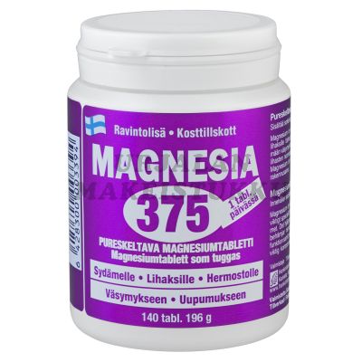Magnesia 375 pureskeltava magnesiumtabletti (140 tabl)