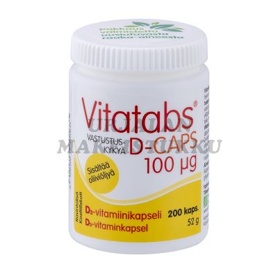 Vitatabs D-Caps D3-vitamiinikapseli 100 µg