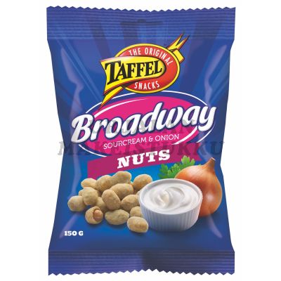 Taffel Broadway Sourcream & Onion Nuts pähkinät 150g