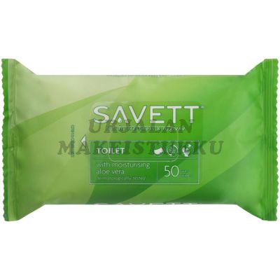 Savett Toilet uudelleensuljettava kosteuspyyhe 50kpl